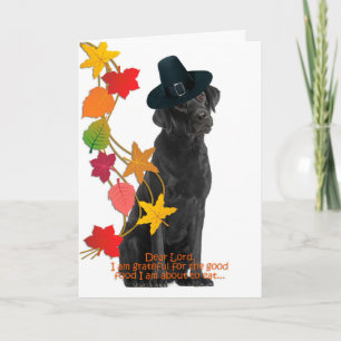 Funny Black Lab Thanksgiving Card