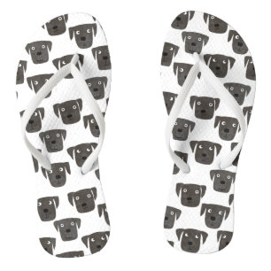 Funny Black Labrador Retriever Dog Pattern Flip Flops