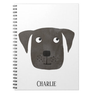 Funny Black Labrador Retriever Dog Personalised Notebook