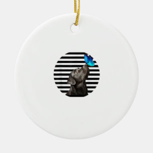 Funny Black Labrador Retriever Lab Dog Owner Pet A Ceramic Tree Decoration