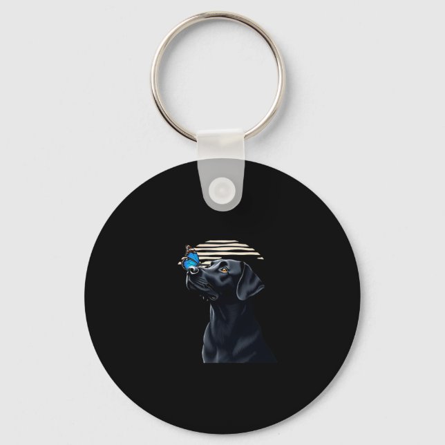 Funny Black Labrador Retriever Lab Dog Owner Pet A Key Ring (Front)