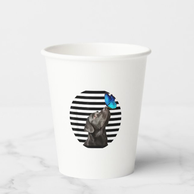 Funny Black Labrador Retriever Lab Dog Owner Pet A Paper Cups (Front)