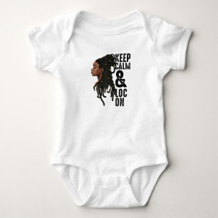 Funny Black Melanin Dreadlocks Gift Cute Afro Loc Baby Bodysuit