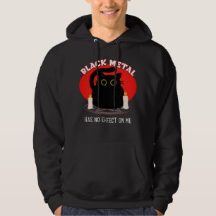 Funny Black Metal Satanic Cat Quote Hoodie