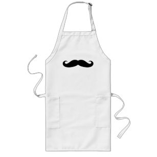 Funny black moustache apron for men women and kids