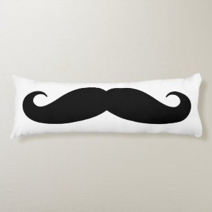 Funny black moustache custom bedroom bed decor body cushion