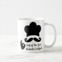 Funny Black Moustache Custom Text Name Hat Chef