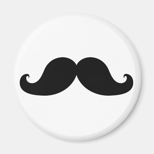 Funny Black Moustache Humour Magnet (Front)