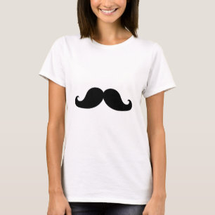 Funny Black Moustache Humour T-Shirt