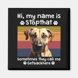 Funny Black Mouth Cur Dog Saying  Magnet
