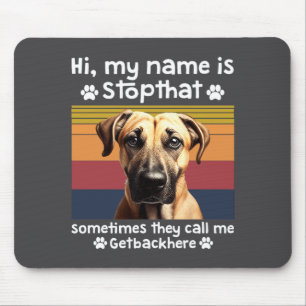 Funny Black Mouth Cur Dog Saying  Mouse Mat