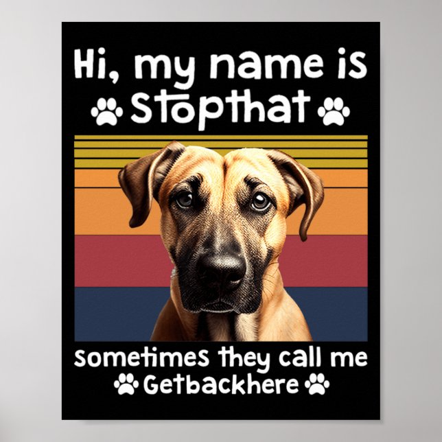 Funny Black Mouth Cur Dog Saying  Poster (Front)