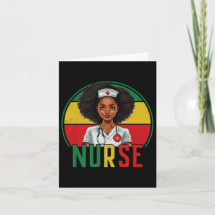 Funny Black Nurse Melanin Pride Vintage Black Hist Card