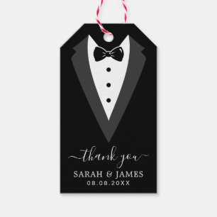 Funny Black Personalised Groomsmen Gift Tags