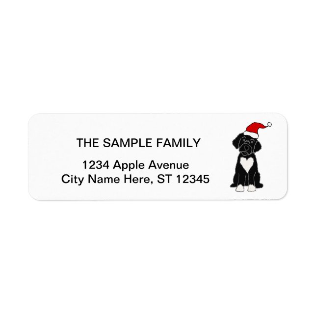 Funny Black Portuguese Water Dog Christmas (Front)
