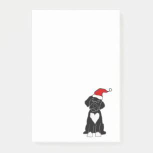 Funny Black Portuguese Water Dog Christmas Post-it Notes