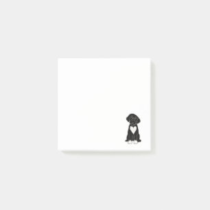 Funny Black Portuguese Water Dog Post-it Notes