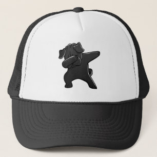 Funny Black Pug Dabbing Trucker Hat