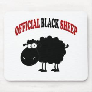 Funny black sheep mouse mat
