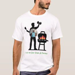 Funny Black Silhouette Grill Dad Fitness Photo T-Shirt