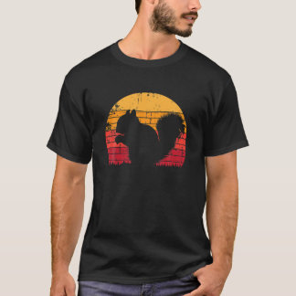 Funny Black Squirrel Sunset Vintage Safari For Men T-Shirt