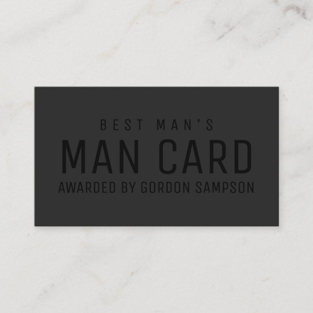 Funny Black Wedding Best Man Proposal Man Card (Front)
