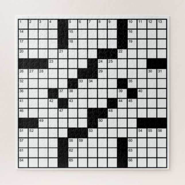 Funny Black White Crossword Puzzle Game (Vertical)