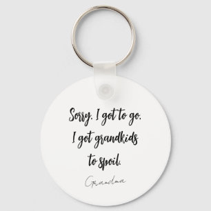 Funny Black & White Grandma Saying Key Ring