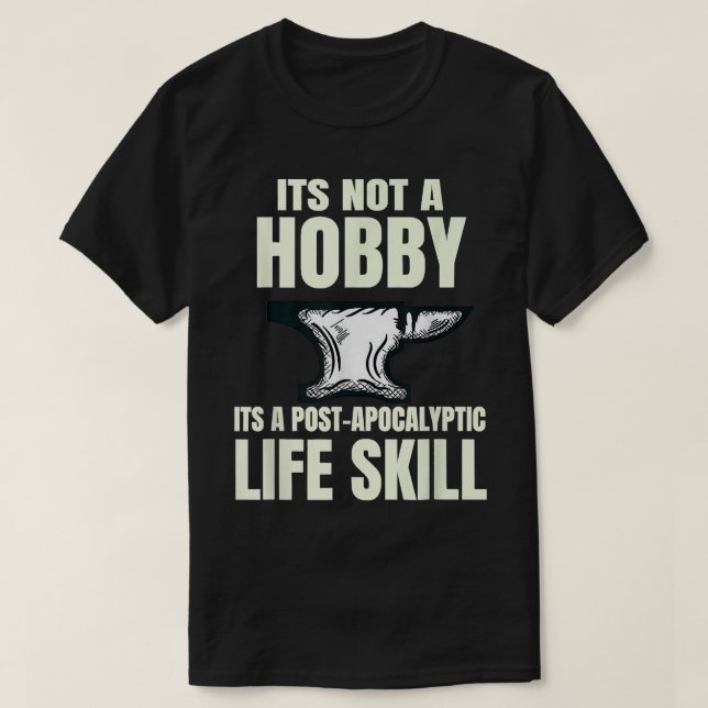 Funny Blacksmith Blacksmithing Forge Forging Anvil T-Shirt (Design Front)