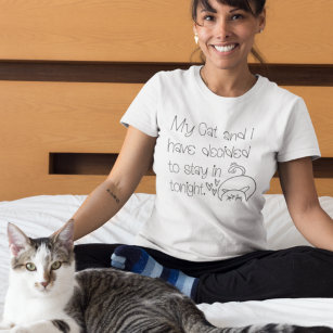Funny Blame Cat Excuse Decided to Stay In Cute T-Shirt