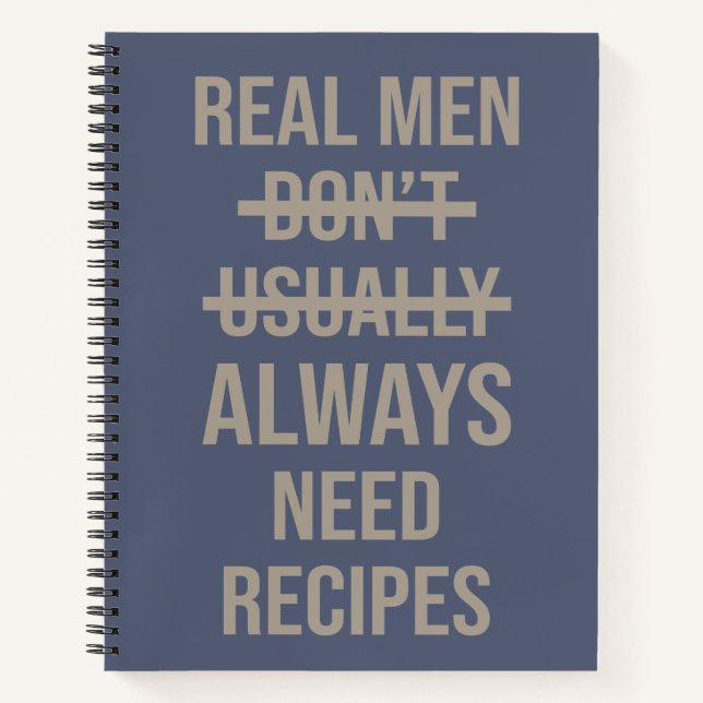 Funny Blank Recipe Book Gag Gift for Men (Front)