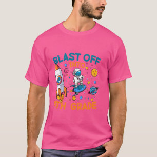 Funny Blast Off Into Fourth Grade Astronaut Space T-Shirt
