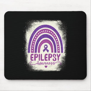 Funny Bleached Rainbow Purple Ribbon Epilepsy Awar Mouse Mat