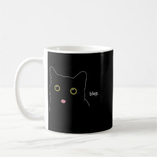 Funny Blep Blep Cute Cat Animals Shirt Black Cat Coffee Mug