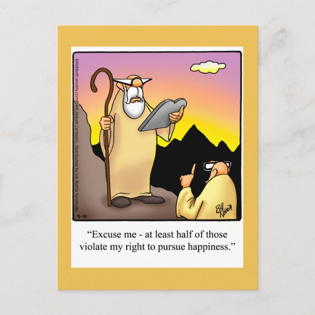 Funny Blessings & Faith Humour Postcard (Front)