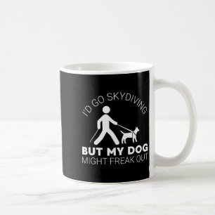 Funny Blind Joke Gift Seeing Eye Dog Skydiving Bli Coffee Mug