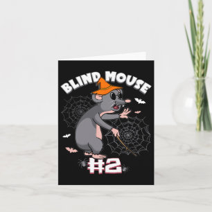 Funny Blind Mouse #2 Halloween Ghost Group Family Card