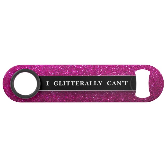 Funny Bling Drinking Joke Pink Glitter Sparkles (Front (Horizontal))