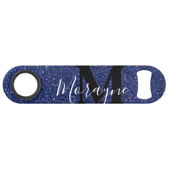 Funny Bling Drinking Navy Blue Glitter Sparkles  (Back Horizontal)
