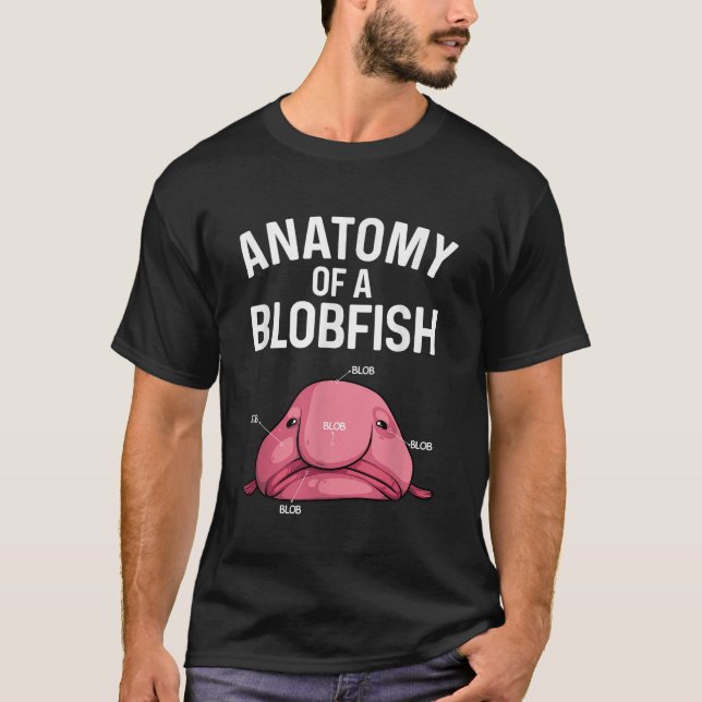 Funny Blobfish Design For Kids Men Women Blob Fish T-Shirt (Front)