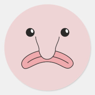 Funny Blobfish Funny Animals Blobfish Costume Clas Classic Round Sticker