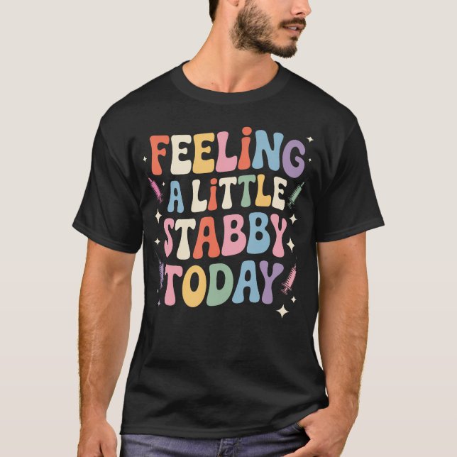 Funny Blood Draw Tech T-Shirt (Front)