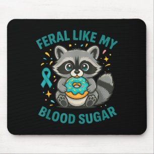 Funny Blood Sugar Raccoon Food Chaos Diabetes Fera Mouse Mat