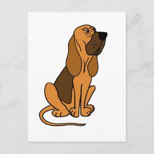 Funny Bloodhound Puppy Dog Postcard