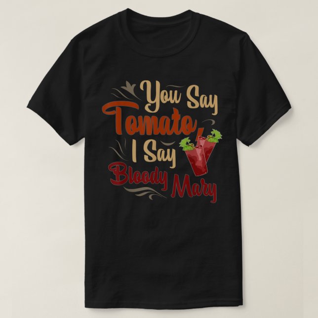 Funny Bloody Mary Tomato Mens & Womens T-Shirt (Design Front)