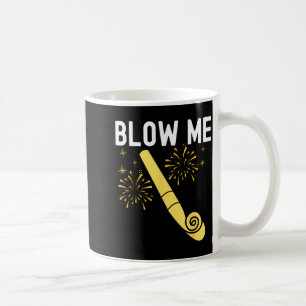 Funny Blow Me Kiss Me Happy New Year Couple Matchi Coffee Mug