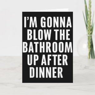 Funny Blow The Bathroom Adult Humor Inappropriate Card