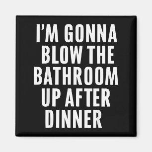 Funny Blow The Bathroom Adult Humor Inappropriate Magnet