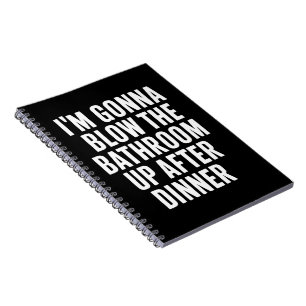 Funny Blow The Bathroom Humour Inappropriate  Notebook