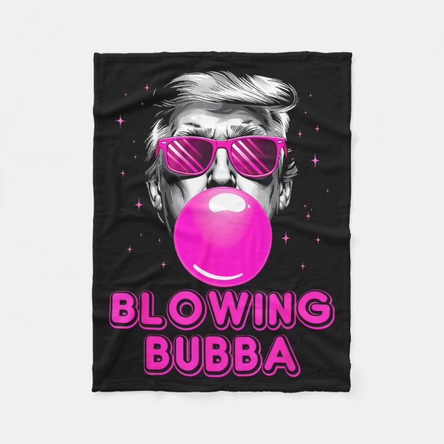 Funny Blowing Bubba  Fleece Blanket (Front)